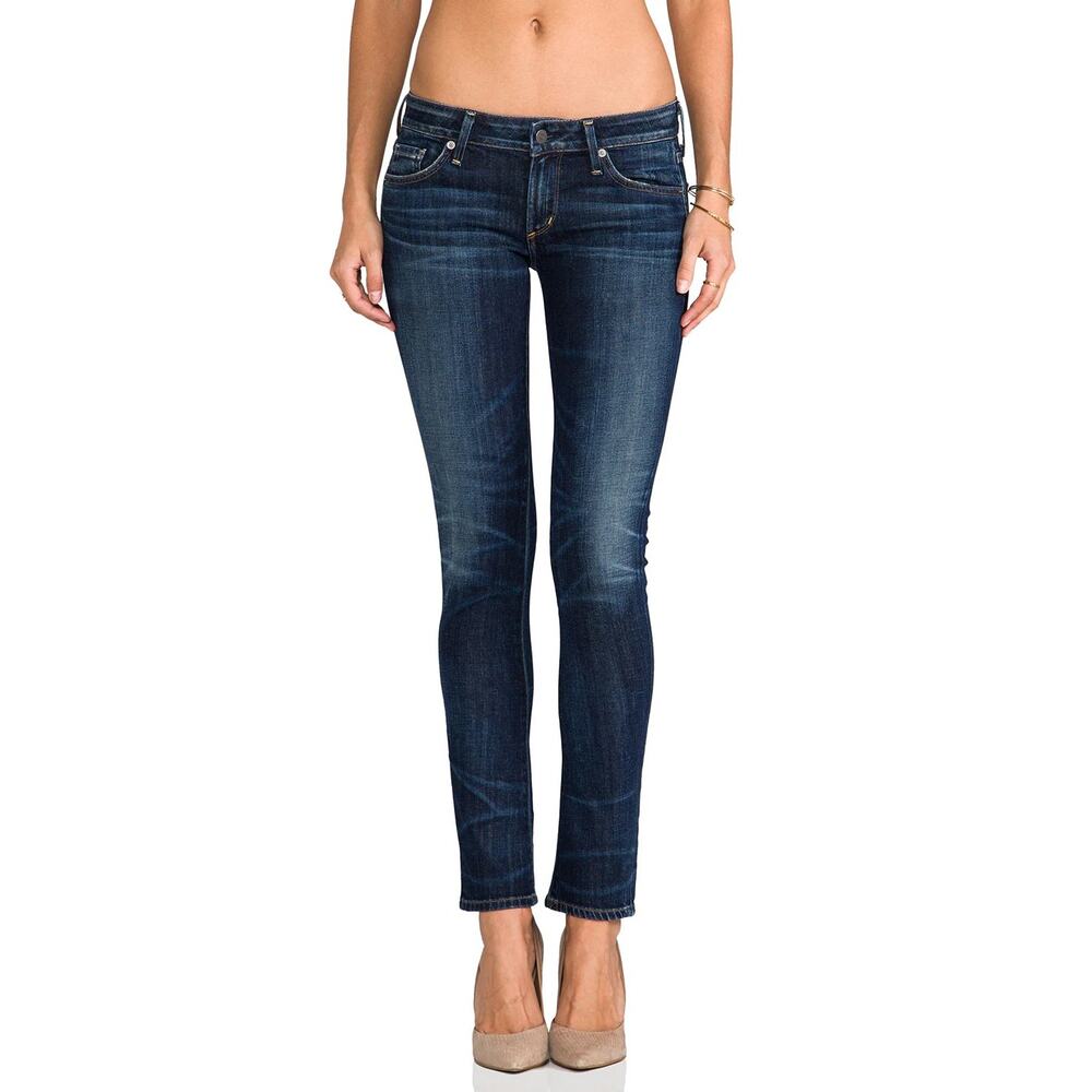 Citizens of Humanity Low Rise Skinny Jeans Patina Blue Racer Women's